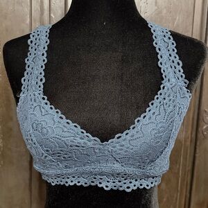 French Affair Blue lace bralette - Size L / NWNT